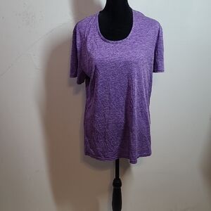 Heathered Purple Short Sleeve Relaxed Tee